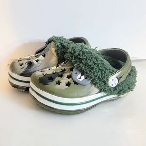 Koala Kids Camo Green Lined Clogs 4C